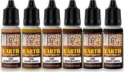 Produktbild von Green Stuff World -Liquid Pigments Set: Erde