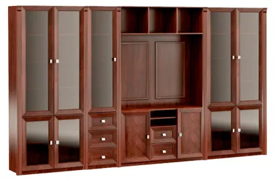 Obrázek produktu pro Designer Brauner Büroschrank Luxuriöser Glastürenshrank Moderne Möbel