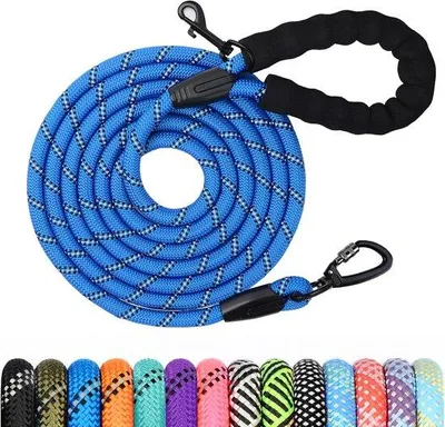 Produktbild von Hundeleine, 1,2 m / 1,5 m / 2 m / 3 m / 5 m / 10 m / 15 m / 20 m / 30 m, lange Leine mit gepolstertem Griff, für kleine und mittelgroße Hunde