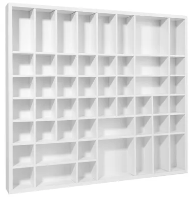 Productafbeelding van Creative Deco Wandvertoningskast Planken Wit, 52 x 46 x 5 cm, 51 Vakken