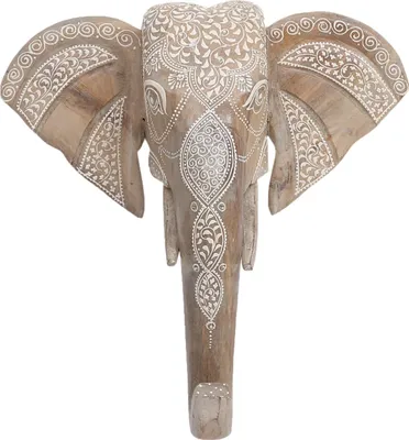 Productafbeelding van Wanddecoratie in boho-stijl, handgemaakt, met de hand gesneden, bruin, 44 cm