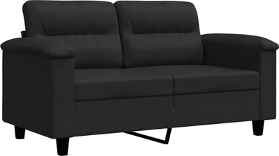 Produktbild von vidaXL 2-Sitzer-Sofa Schwarz 120 cm Mikrofasergewebe
