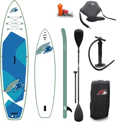 Produktbild von F2 Set Stand Up Paddle Board Pure Weiss 10,6 + Kajak Zubehör Paket