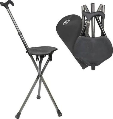 Image de Chaise pliante avec assise pour personnes âgées, réglable et pliable