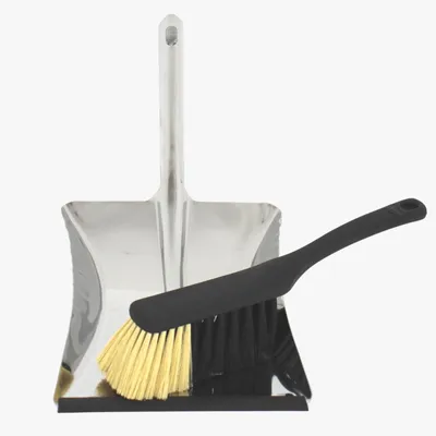Produktbild von Coronet Kehrgarnitur Handfeger Stubenfeger 30cm Kehrschaufel Edelstahl Kehrblech