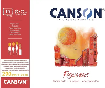 Immagine prodotto di CANSON C31085P007 CANSON Blocco carta da disegno "Figueras", 500 x 700 mm, 290 g/m²