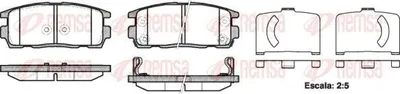 Produktbild von REMSA Bremsbeläge Satz Hinten Bremsklötze für CHEVROLET CAPTIVA (C100, C140) 1260.12