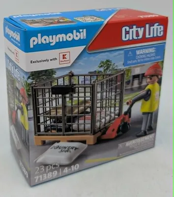 Produktbild von PLAYMOBIL Kaufland 71389 Hubwagen mit Gitterbox