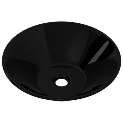 Immagine prodotto di vidaXL Lavabo in Vetroceramica nero rotondo