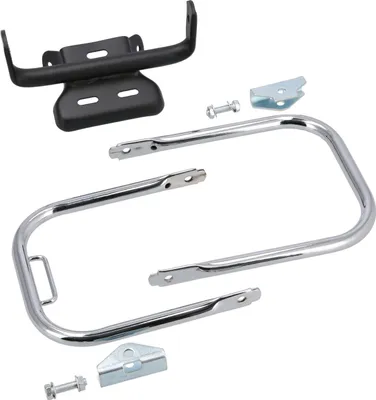 Produktbild von Gepäckträger mit Schutzblechhalter, kurzer Stützbügel, Chrom - für Simson S50, S51, S70
