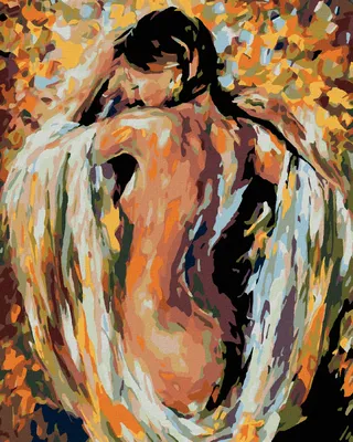 Produktbild von Diamondi - Diamond painting - HALBNACKTE FRAU IN FARBEN, 40X50 cm, mit Keilrahmen (bereits gespannt)