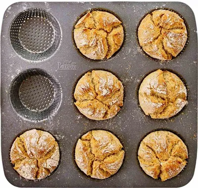 Produktbild von Birkmann Brötchenblech Mit Laib und Seele, Brötchen Blech, Backform, Backzubehör, Antihaft, 32 cm, 210226