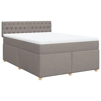 Produktbild von Boxspringbett mit Matratze Taupe 140x190 cm Stoff