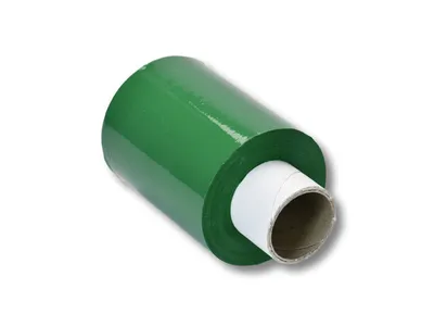 Produktbild von 40x Bündelstretchfolie 100 mm 23my GRÜN Kernlänge 140 mm 150m