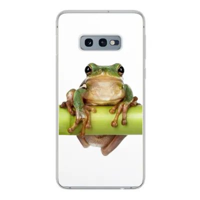 Produktbild von MuchoWow® Handyhülle Schutzhülle Hülle für Samsung Galaxy S10e Frosch - Bambus - Weiß Silikon Softcase Handy Hülle - Handy