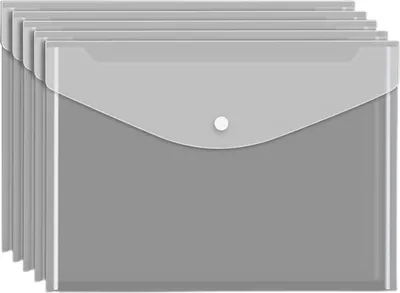 Produktbild von 5 Stück transparente Dokumentenmappe, A4-Format, Testpapier-Klassifizierung, Aufbewahrungstasche, wasserdicht, staubdicht, verdickte Aktenhalter, Büro- und Schulbedarf