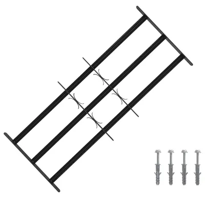 Zdjęcie produktu dla vidaXL Kraty zabezpieczające do okien z 3 poprzeczkami, 3 szt., 63–114 cm