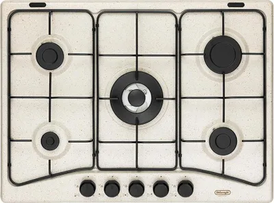 Produktbild von De’Longhi FFS 57 ASV, Hafer, Integriert, 68 cm, Gaskochfeld, Emailliert, 5 Zone(n)