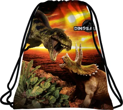 Produktbild von Dinosaurier T Rex Kinder Turnbeutel Sportbeutel Rucksack Sporttasche Dino Giganotosaurus