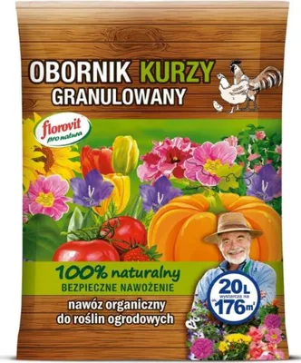 Zdjęcie produktu dla Obornik kurzy worek 20l nawóz naturalny Florovit