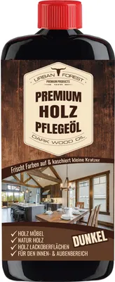 Produktbild von Möbelpolitur Holz dunkel zur Holzpflege | Holz Öl dunkel schützt & pflegt als Holzpflege Öl & Holzpolitur | Premium Möbel Öl für innen & außen 500 ml
