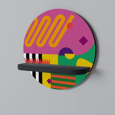 Image de VIVID ART Étagère ronde noire