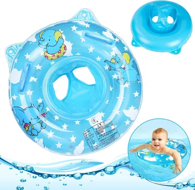 Produktbild von Baby-Schwimmring, Baby-Schwimmreifen, schwimmender Baby-Schwimmring mit Sitz, Poolschwimmkörper geeignet für 6-36 Monate alte Babys