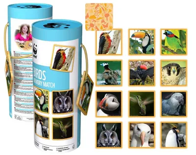 Produktbild von WWF - Memo-Spiel - Vögel (24 Holzteile) Legespiel Gedächtnisspiel Spiel (24 Holzteile)