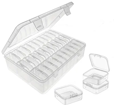Aufbewahrungsboxen 30er Set 5,5x5,5x2 cm transparent