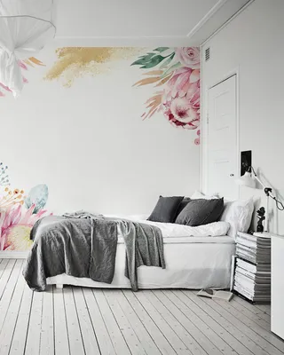 Produktbild von Coloray Fototapete 250x250 cm Latextapete Magicstick - Blass floral.