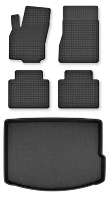 Produktbild von Gummimatten + Kofferraumwanne für Renault Scenic IV 2016- – Schwarz, Semi-Universal, angepasst – Wielganizator Semi-Universal