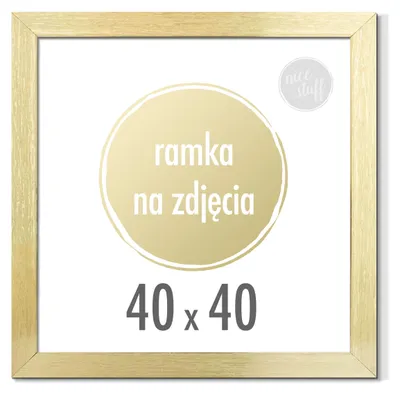 Obrázek produktu pro Rámeček na fotku 40x40 cm zlatý plastový