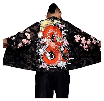 Produktbild von Herren Sommer Kimono Cardigan – Traditionelle japanische Haori Robe für Männer