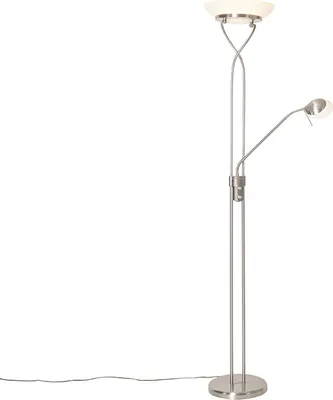 Produktbild von Stehleuchte aus Stahl mit LED und Dimmer mit Leselampe Empoli