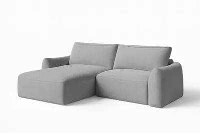 Produktbild von Ecksofa mit Schlaffunktion und Bettkasten Couch links Hellgrau Gino VIBE 86