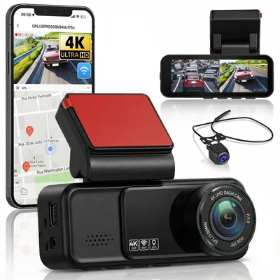 Zdjęcie produktu dla Kamera samochodowa - 4K przód - 2K tył - Nocne widzenie - Czujnik G - Ekran 3,16 cala