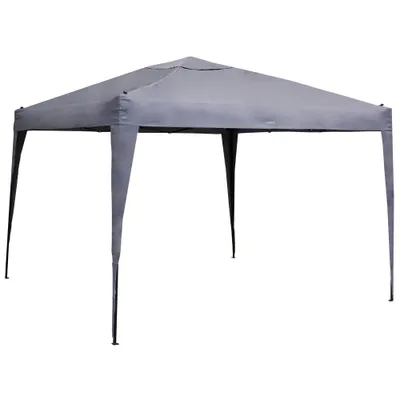 Produktbild von Faltbare gartenlaube "easy up" schiefer 3x3m aus epoxybehandeltem aluminium  - Hespéride