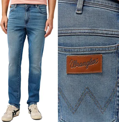 Produktbild von WRANGLER, Herren Jeanshosen, Straight fit, TEXAS SLIM, W34 L30, Blau, Jeans, baggyjeans, buggy