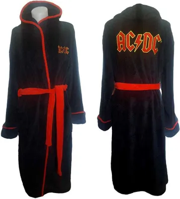 Produktbild von AC/DC - Logo Uni Bademantel - Schwarz