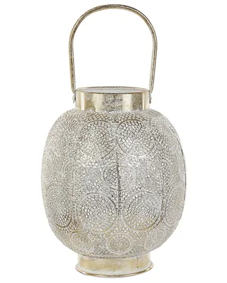 Produktbild von BELIANI Laterne H: 40 cm Gold aus Metall mit Verzierungen Wohnaccessoires Dekoartikel Tischdekoration Glamourös