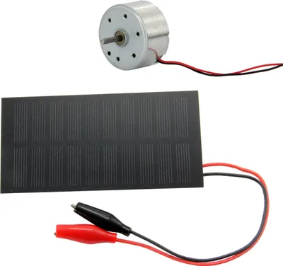 Obrázek produktu pro Solární články s krokosvorkami  5 V - 150 mA, se solárním motorem (90002l)