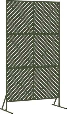 Image de vidaXL Brise-vue olive 100 x 50 x 180 cm acier