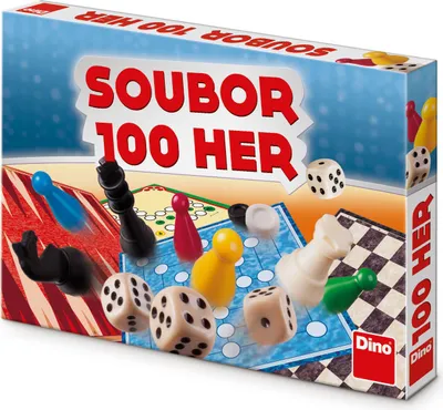 Imagen del producto de Conjunto de 100 juegos de mesa en una caja de 33x23x3,5 cm