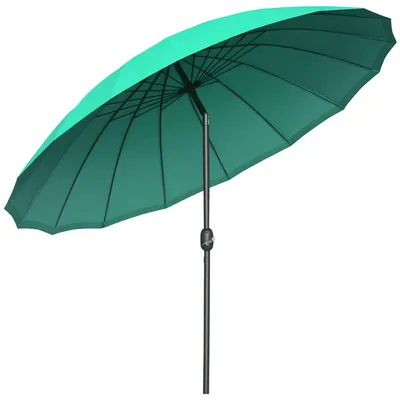 Produktbild von Garten Sonnenschirm - Terrassenschirm 250 cm - Neigbar - Kurbel - 18 Streben - Wasserdicht - Grün