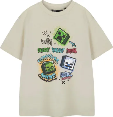 Produktbild von Minecraft - "Survival Mode" T-Shirt für Jungen, kurzärmlig NS9625 (116) (Beige)