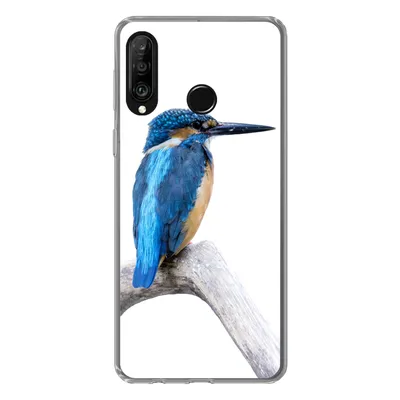Produktbild von MuchoWow® Handyhülle Schutzhülle Hülle für Huawei P30 Lite Eisvogel - Zweig - Schnabel Silikon Softcase Handy Hülle - Handyhülle