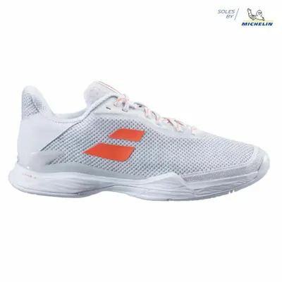 Obrázok produktu pre Babolat Jet Tere Clay Tennis antuková tenisová obuv športová obuv white/grey/orange 31S22688-1063, Veľkosť topánky:38 EU