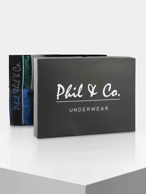 Produktbild von Phil & Co. Berlin Herren Boxer 16-Pack Retropants - Schwarz/Anthrazit - Größe S