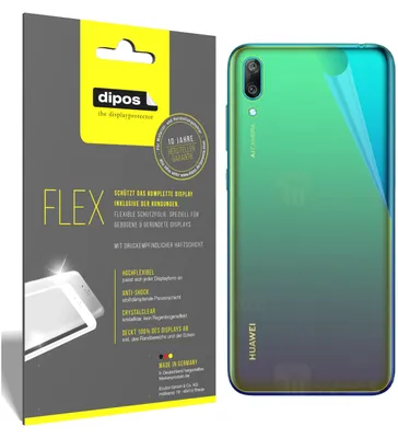 Produktbild von 3x Schutzfolie für Huawei Y7 Pro (2019) Rückseite Folie, 100% Displayabdeckung,