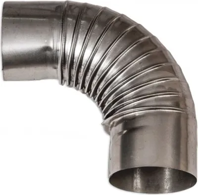 Produktbild von Ofenrohr Ø150mm Rauchrohr Feueraluminiert Bogen 90° Knie Ofen Kamin Heizung